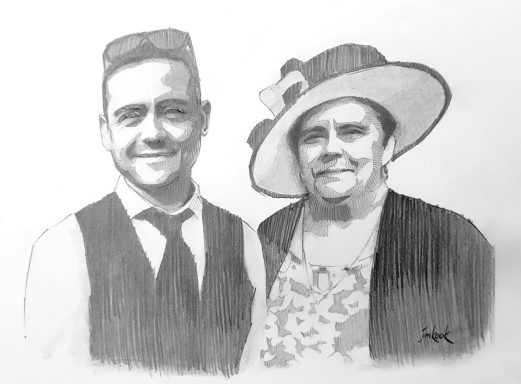 Wedding Sketch by Jim Kook