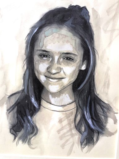Child Sketch Portrait by Jim Kook