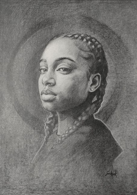 Girl with Braids by Jim Kook